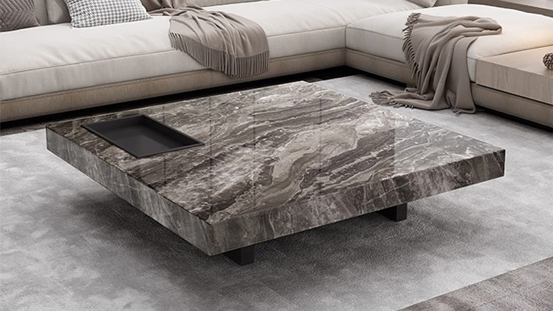 JASIWAY Luxury Marble Coffee Table: Where Elegance Meets Functionality ...
