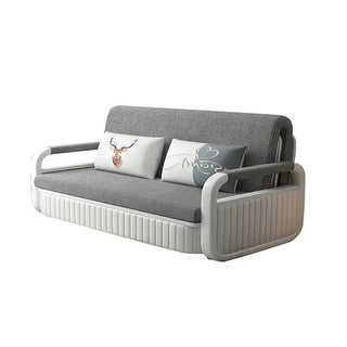 JASIWAY Two-Seaters Sofa Bed Cotton Linen Upholstered Storage with Square Arm