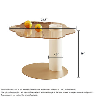 JASIWAY Modern White Slate Tea Table Table Side Comnination for Living Room