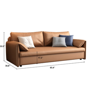 JASIWAY 65.4'' convertible sleeper sofa Stylish design Leather Sofa Bed with metal frame