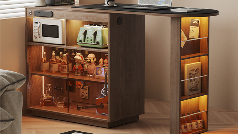 JASIWAY Rock slab Retractable Bar Table: The Multifunctional Marvel fo ...