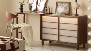 JASIWAY 2025 Black Walnut Solid Wood Vanity Dressing Table: Redefining Bedroom Utility and Elegance