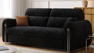 Chenille Sleeper Sofa: Modern Convertible Sofa Bed with Storage for Small Spaces