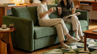 Folding Sofa Bed: Mid-Century Modern Convertible Couch with Integrated Mattress for Small Spaces