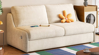 Folding Sofa Bed for Guest Room: Multi-Functional Convertible Couch with Latex Mattress for Small Spaces