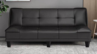 Folding sofa bed: Modern Convertible Faux Leather Sofa Bed for Small Spaces & Multi-Use Rooms