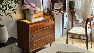 JASIWAY Adjust Solid Wood Makeup Vanity Table with Ambient Lighting