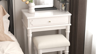 JASIWAY American - Retro Vanity Table: Where Elegance Meets Functionality