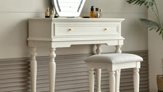 JASIWAY American Country - Style Solid Wood Vanity Table: Where Elegance Meets Functionality