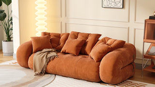 JASIWAY Bean Bag Style Pet-friendly Folding Floor Velvet Sleeper Sofa Bed