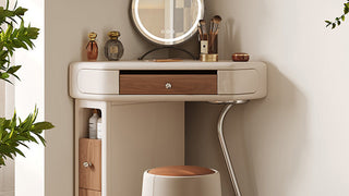 JASIWAY Corner Makeup Table: A Space - Saving Marvel Blending Style and Function