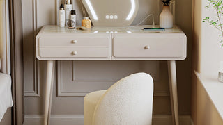 JASIWAY Cream - Style Vanity Desk: Where Elegance Merges with Practical Innovation