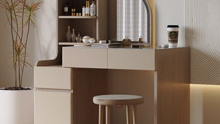 JASIWAY Cream - Style Vanity Table: Where Versatile Design Meets Functional Beauty