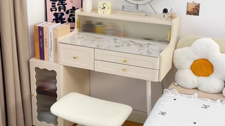 JASIWAY Creamy French - Style Vanity Table: Where Elegance Meets Functionality