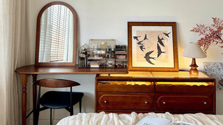 JASIWAY Expandable Solid Wood Makeup Vanity Table: Where Style Meets Functionality