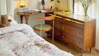 JASIWAY Expandable Solid Wood Makeup Table Organizer: Where Elegance Meets Functionality