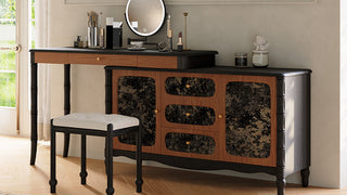 JASIWAY Franco-Chinese Vanity Table: Where East Meets West in a Dance of Timeless Elegance