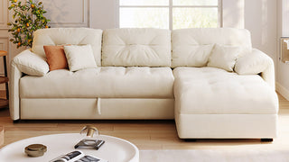 JASIWAY French-Inspired Cloud Sofa: Where Whimsical Comfort Meets Clever Functionality