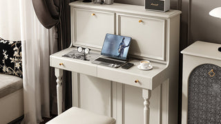 JASIWAY French - Style Vanity Desk: A Symphony of Elegance and Function in Small Bedrooms