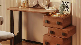 JASIWAY French Mid Century Extendable Makeup Vanity: Where Vintage Charm Meets Modern Utility
