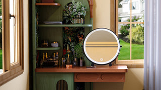 JASIWAY French Retro Corner Vanity Table: Where Vintage Allure Merges with Modern Practicality