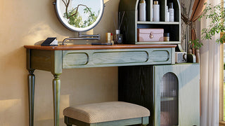 JASIWAY French Retro Vanity Desk: A Fusion of Elegance and Function in Solid Wood