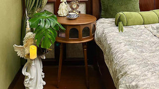 JASIWAY French Vintage Solid Wood Flip-Top Mini Makeup Vanity