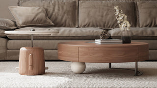 JASIWAY Italian Inspired Minimalist Round Coffee Table Combo: Where Elegance Meets Function