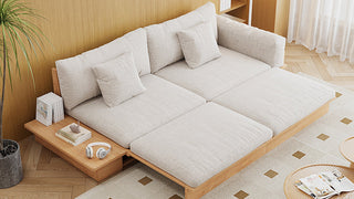 JASIWAY Modern Beige Folding Sofa Bed: Where Scandinavian Simplicity Meets Clever Functionality