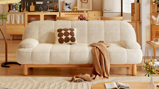 JASIWAY Japandi Loveseat Folding Sofa Bed: Where Scandinavian Minimalism Meets Clever Functionality