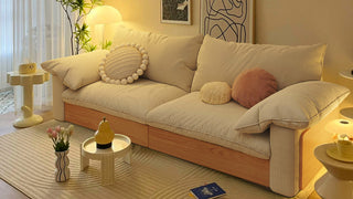 JASIWAY Japandi Pull-out Sofa Bed