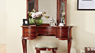 JASIWAY Mahogany Vanity Table: A Fusion of Timeless Craftsmanship and Elegant Design