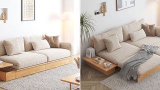 JASIWAY Modern Beige Folding Sofa Bed: Where Comfort, Style, and Functionality Converge