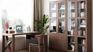 JASIWAY Modern  Bookshelf with Doors - Modular Storage Bookcase