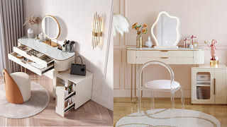 JASIWAY Modern White Makeup Vanity Table: Where Style Meets Function in Beauty