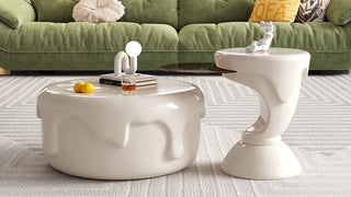 JASIWAY Round Coffee Table: A Sweet Blend of Style and Function for Small Living Spaces