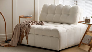 JASIWAY Single Pull Out Sofa Bed with Chaise Lounge Design