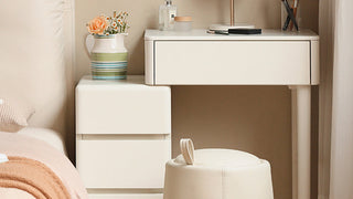 JASIWAY Solid Wood Extendable Vanity Table: Where Compact Living Meets Timeless Beauty