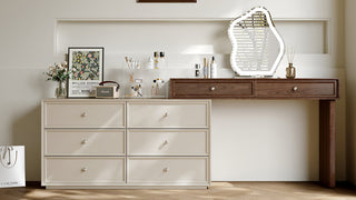 JASIWAY Solid Wood Vanity Table: Where Modern Minimalism Meets Timeless Elegance