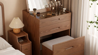 JASIWAY Solid Wood Vanity Table: The Epitome of Compact Elegance and Functionality