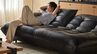 JASIWAY Togo Style Leather Sleeper Sofa Bed
