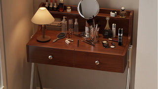 JASIWAY Vintage Solid Wood Vanity Desk: A Timeless Blend of Style and Function for Cozy Bedrooms