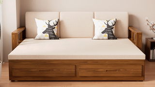 JASIWAY Wooden Frame Sofa Bed: Where Style Meets Versatility and Comfort
