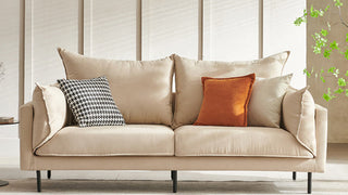 Japandi Sofa: Customizable Washable Fabric Sofa for Small Modern Living Rooms