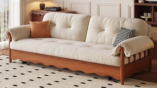 Japandi couch bed: Where French Vintage Charm Embraces Small-Space Versatility