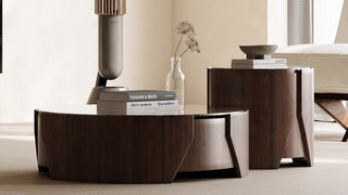 Round Coffee Table with Marble Top: Italian Minimalism Meets Timeless Elegance