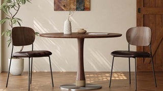 Round Dining Table: Where Wabi-Sabi Warmth Meets Mid-Century Modern Elegance