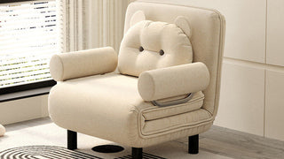 Sleeper sofas: Convertible 2-in-1 Sofa Bed with Cute Bear Pillows for Small Living Spaces