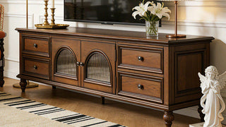 The Art of Living: Finding Soul in the Mid-Century Modern TV Stand with Arched Doors