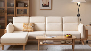 The Art of Serenity: Redefining the Modern Living Room with a Solid Wood Frame Upholstered Sofa
